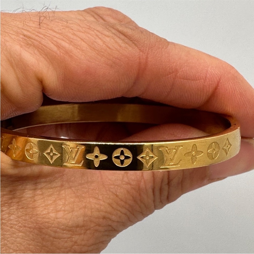 Louis Vuitton Gold Monogram Bangle
